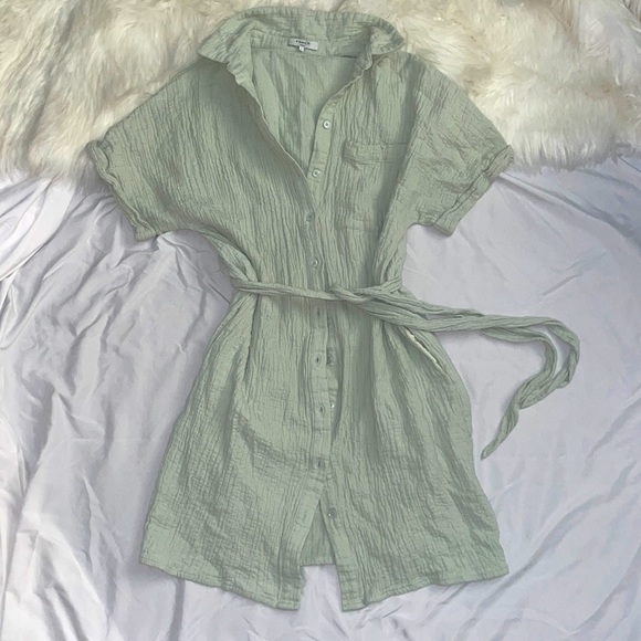FRNCH Dresses & Skirts - FRNCH Paris button down light green dress